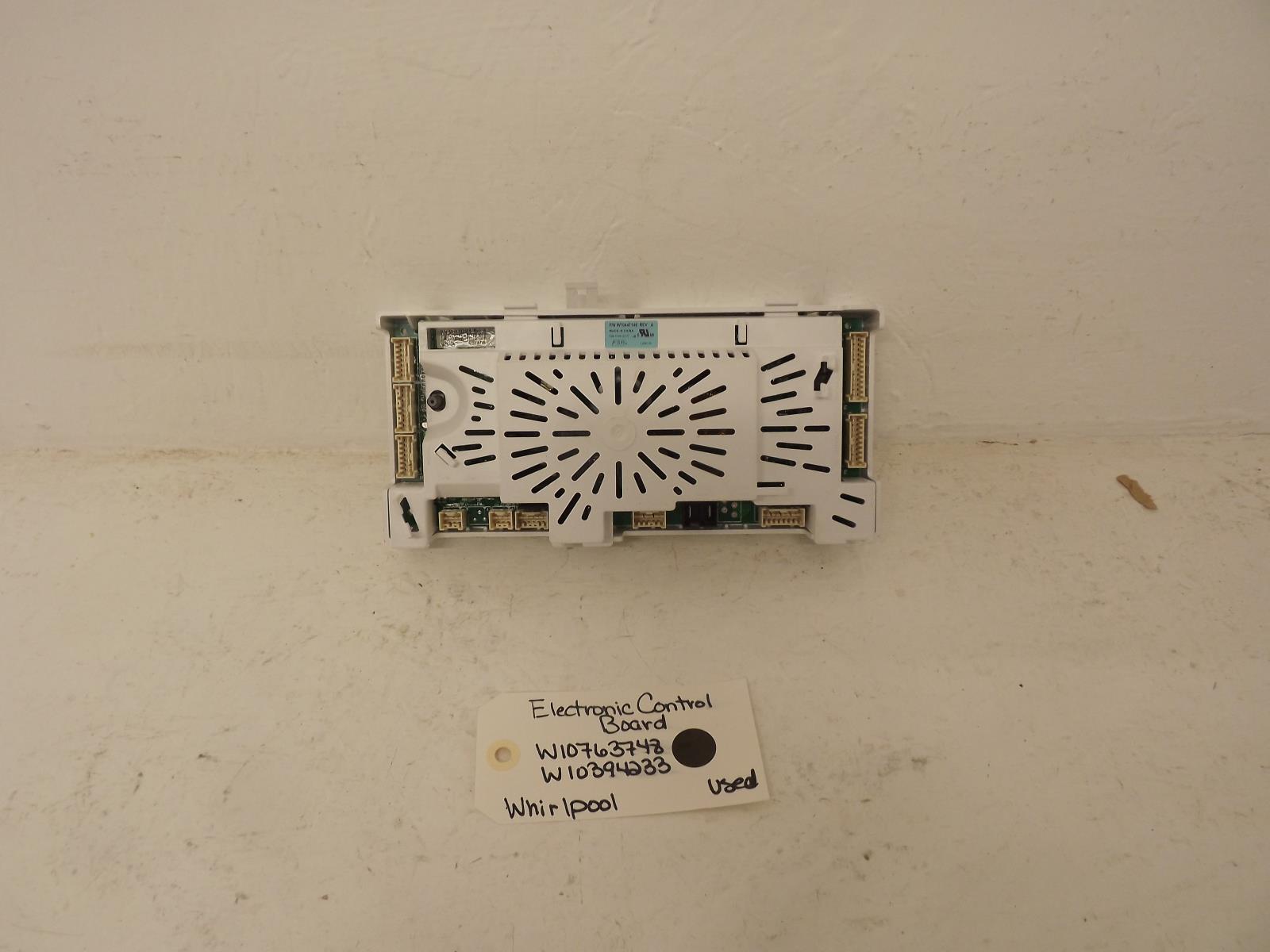 Whirlpool Washer W10763748 W10394233 Electronic Control Board Used Whirlpool Washer W10763748 W10394233 Electronic Control Board Used